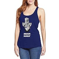 Hat and Beyond Womens Racer Back Tank Top Abraham Drinkin' Graphic Print Independence Day Sleeveless Tee Shirt