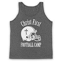 Men's Christ First Football Camp Retro Style Tank Top Vest