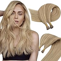Sunny Itip Hair Extensions Ash Blonde Highlight Golden Blonde Bundle Ponytail Hair Extensions Same Color 18inch