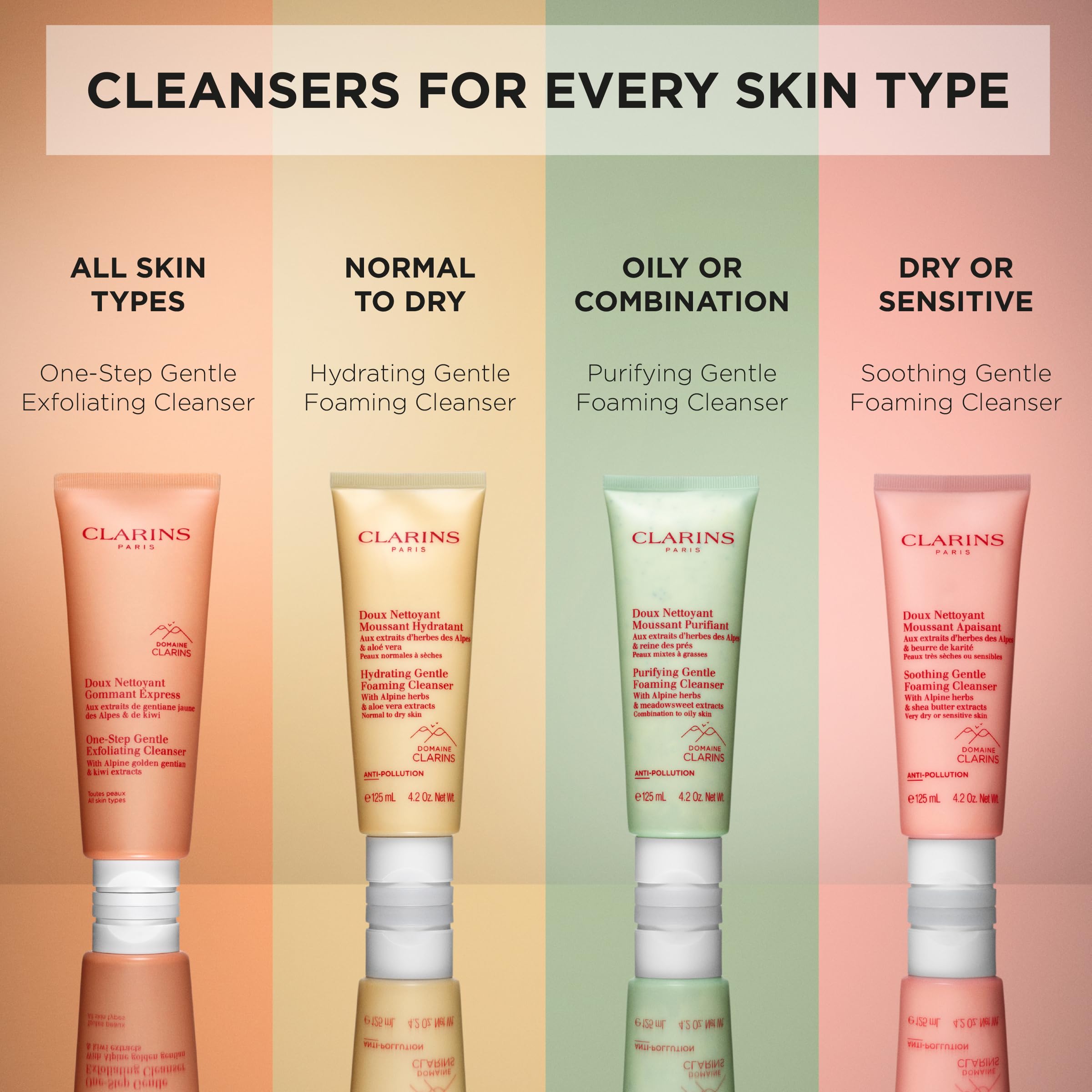 Clarins NEW One-Step Gentle Exfoliating Cleanser | 3-In-1 Cleanser, Makeup Remover and Exfoliator | Boosts Radiance | Plant-Based Exfoliating Beads | All Skin Types | 4.3 Ounces