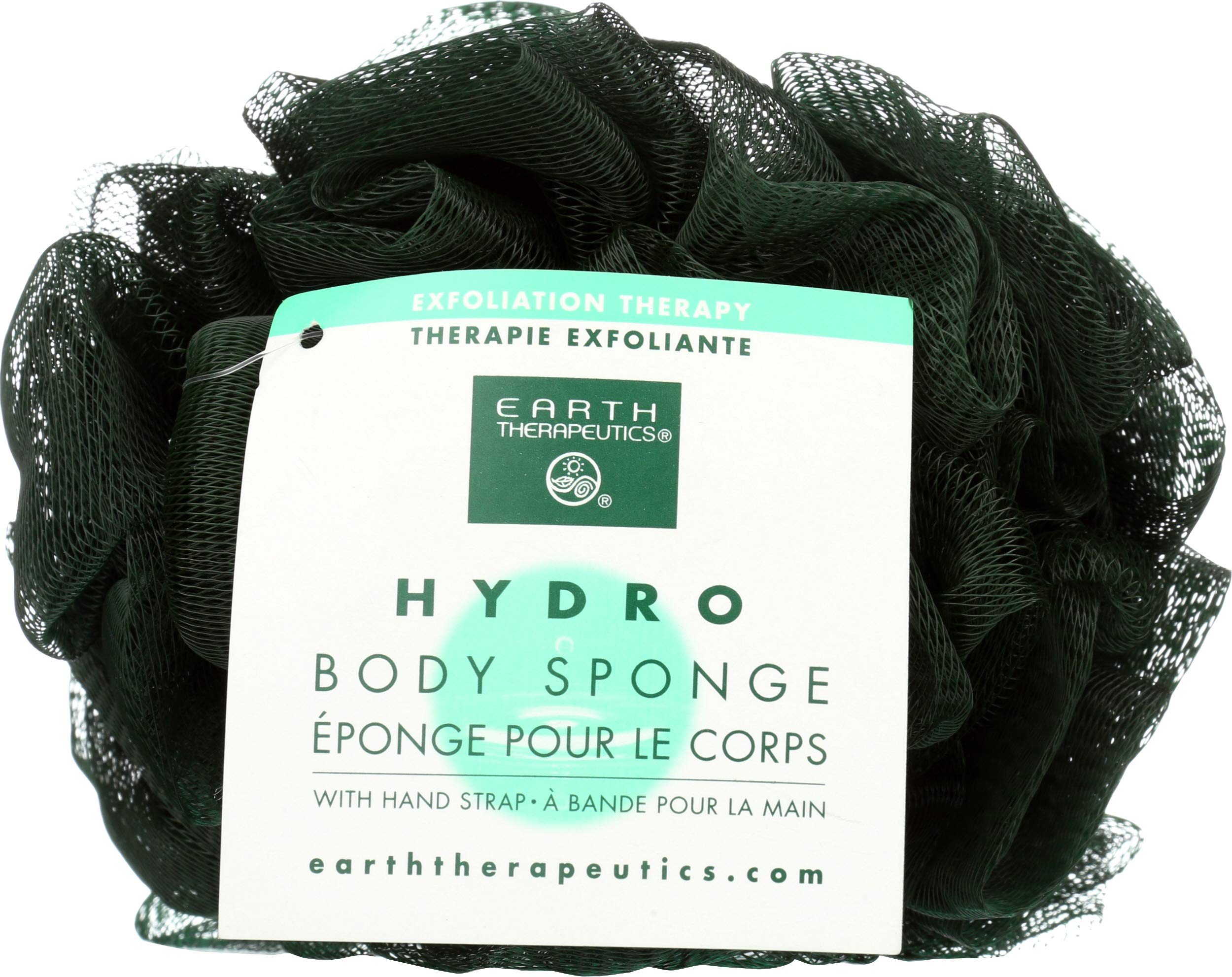 EARTH THERAPEUTICS Dark Green Hydro Body Sponge, 1 EA