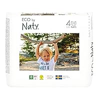 Eco by Naty Pull Ups - Hypoallergenic and Chemical-Free Training Pants, Highly Absorbent and Eco Friendly Pull Ups for Boys and Girls - Size (4) 2T-3T (18-33 lbs) - 22 Count