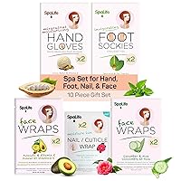 Pink 10 Piece Spa Gift Set - Korean Skin Care Set with Travel Size Face, Hand, Foot & Nail Products - Skincare Bundle for Women