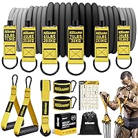 Heavy Duty Resistance Bands Set, 300lbs Exercise Bands with Handles, Workout Bands for Working Out Men, Home Gym Equipment for Heavy Resistance Training, Physical Therapy, Muscle Training