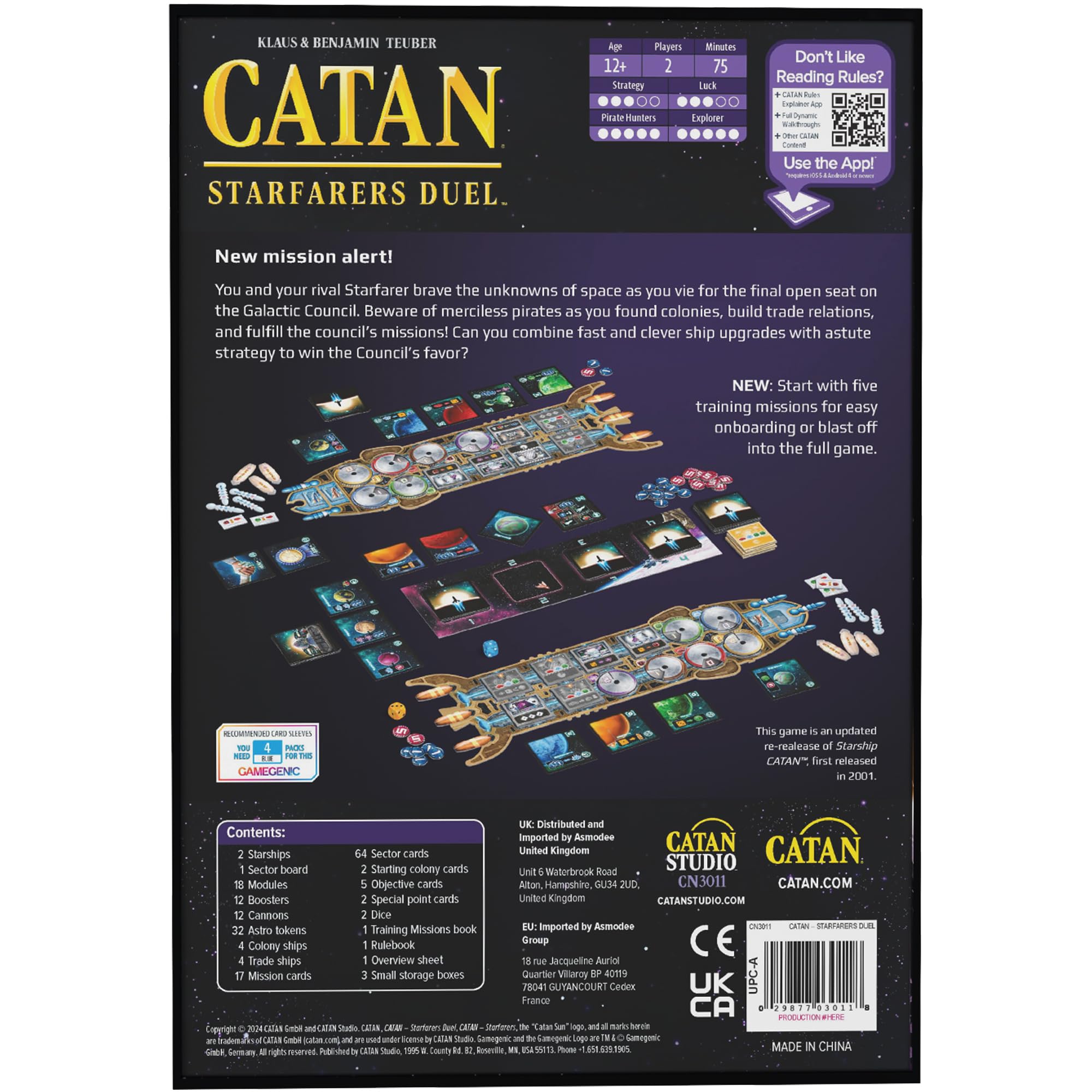CATAN Starfarers Duel Board Game - A Thrilling Two Player Space Adventure! Strategy Game, Family Game for Kids and Adults, Ages 12+, 2 Players, 120 Minute Playtime, Made by CATAN Studio