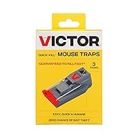 Victor M140-3B Quick-Kill Easy Set Mouse Trap - 3 Reusable Mouse Traps