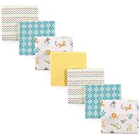 Luvable Friends Unisex Baby Cotton Flannel Receiving Blankets, Abc 7-Pack, One Size