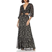 Minuet Womens Starry Night 2 Piece Casual Dress, Black, Large US