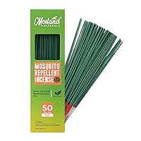 Mosquito Repellent Incense Sticks 50 PCS, Mini Citronella Mosquito Bug Repellent Incense Stick for Outdoor Patio, DEET Free & 40-50 Minutes Protection