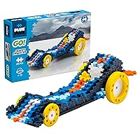 PLUS PLUS - GO! Desert Dragster - 275 Pieces - Model Vehicle Building Stem/Steam Toy, Interlocking Mini Puzzle Blocks for Kids