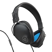 JLab Studio Pro Wired Over-Ear Headphones, Black, Tangle Free Cord, Ultra-Plush Faux Leather with Cloud Foam Cushions, 40mm Neodymium Drivers with C3 Sound