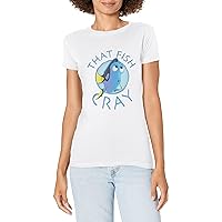 Disney Women's Short Pixar Finding Dory That Fish Cray Crew Neck Graphic T-Shirt