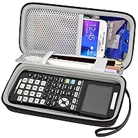 Case Compatible with Texas Instruments TI-84 Plus CE/TI-84 Plus/TI-83 Plus/TI-30XS / TI-36Pro Graphing Calculator, Scientific Calculators Box for Ruler, Rubber, Pencil and Other- Dark Grey