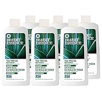 Tea Tree Oil Mouthwash - 16 Fl Ounce - Pack of 6 - Natural Refreshing - Spearmint Flavor - Helps Reduce Plaque Buildup - Refreshes Mouth & Gums - Vitamin C - Oral Care - No Parabens