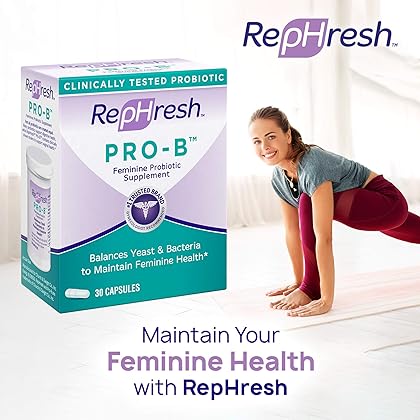 RepHresh Pro-B Probiotic Supplement for Women, 30 Oral Capsules