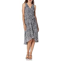 Tommy Hilfiger Women's Sleeveless Surplice Tie Waist Dress