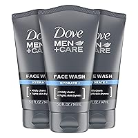 DOVE MEN + CARE Face Wash Hydrate Plus Skin Care, 5 Oz, (Pack of 3)