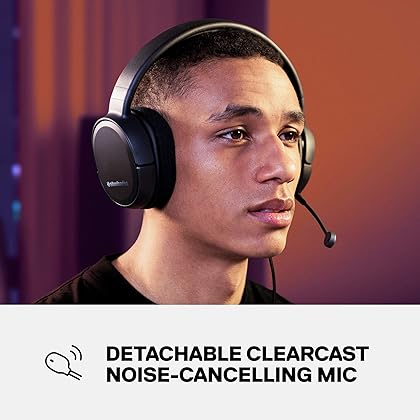 SteelSeries Arctis 1 Wired Gaming Headset – Detachable Clearcast Microphone – Lightweight Steel-Reinforced Headband – for PC, PS4, Xbox, Nintendo Switch and Lite, Mobile,Black