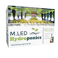 Miracle LED Hydroponics LED Indoor Grow Light Kit - Includes 4 Absolute Daylight Full Spectrum 100W Replacement Grow Light Bulbs & 1 4-Socket Corded Fixture with SproutMatic Grow Light Timer (4-Pack)