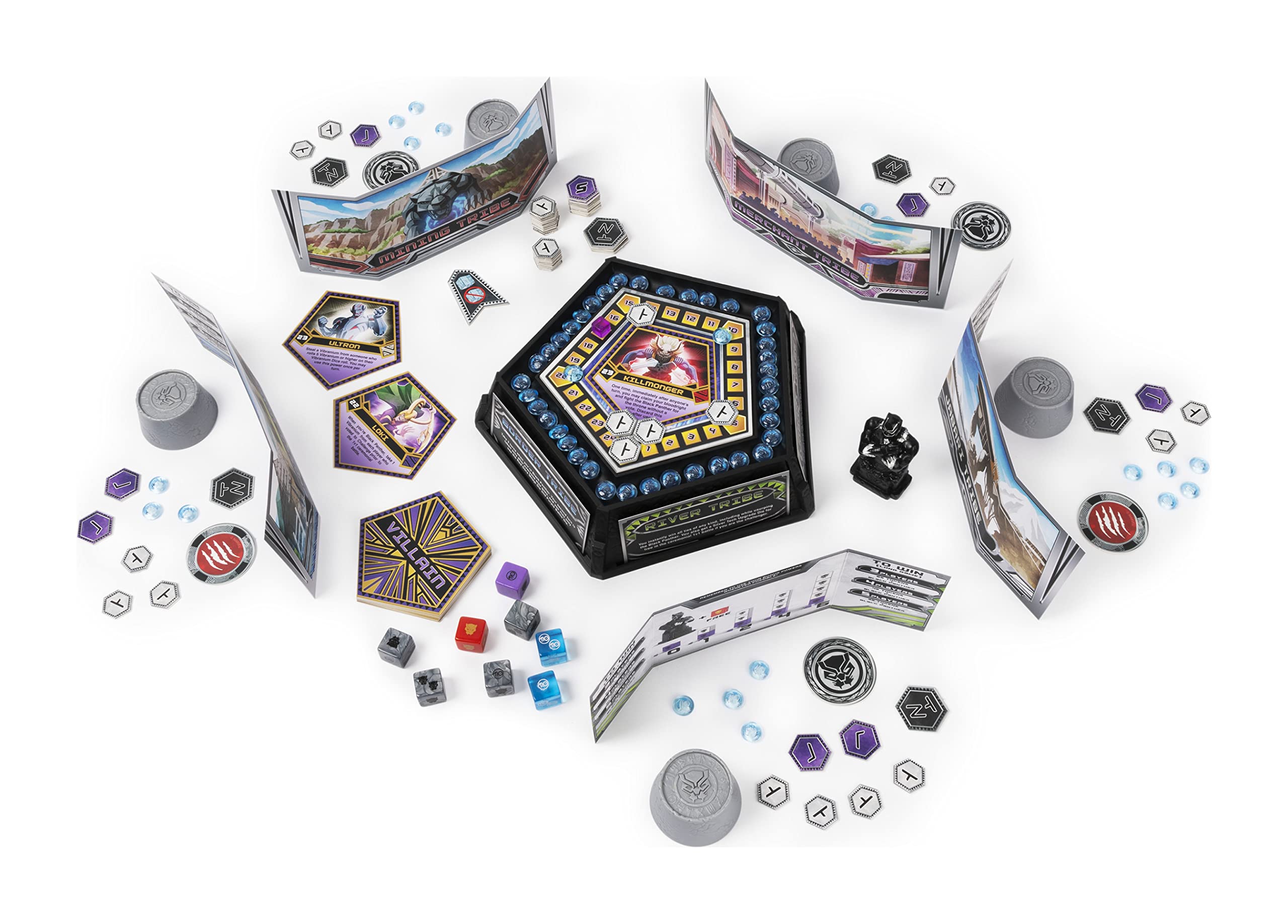 Spin Master Games Marvel Wakanda Forever, Black Panther Dice-Rolling Game for Families, Teens and Adults