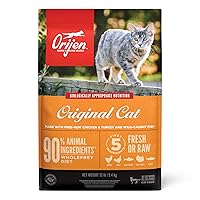 ORIJEN Original Cat, Grain Free Dry Cat Food for All Life Stages, With WholePrey Ingredients, 12lb