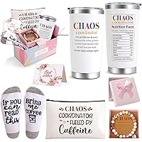 Chaos Coordinator Gifts for Women,Coworker Gifts For Women,Gifts for Boss,Teacher Nurse Appreciation Gifts,Farewell Gifts,Christmas,Birthday,Thank You Gifts,20 oz Coffee Tumbler Gifts Basket