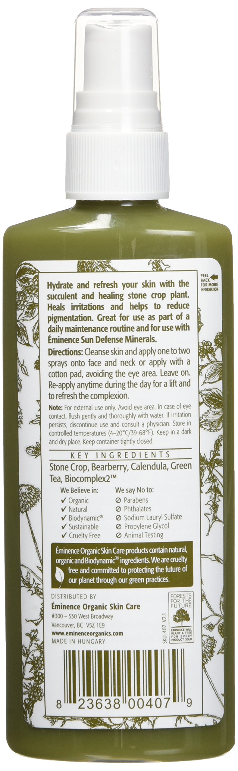 Eminence Organic Skincare Stone Crop Hydrating Mist, 4.2 Ounce
