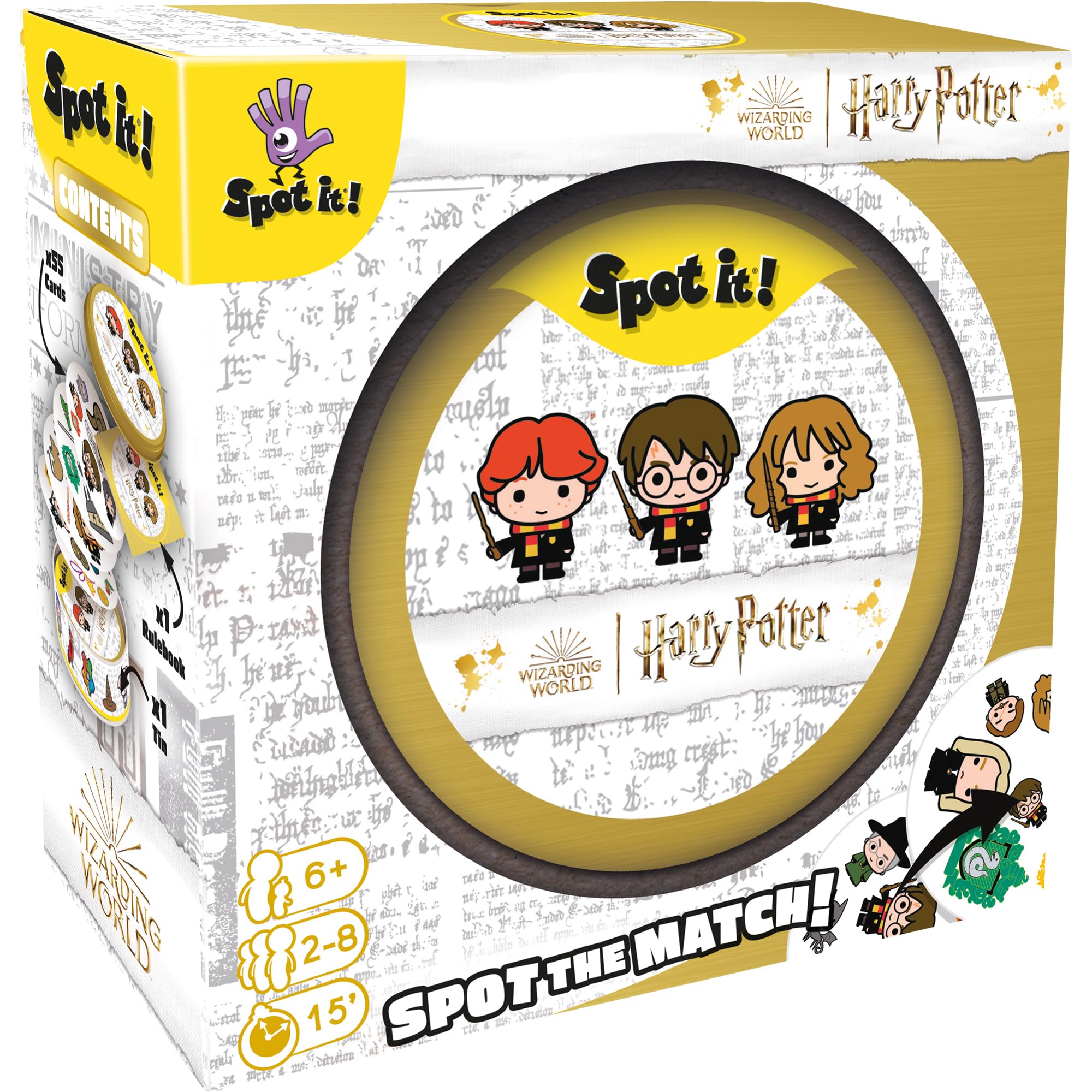 Zygomatic Spot It! Harry Potter Card Game (Eco-Blister) - Magical Matching Fun for Kids and Family, Ages 6+, 2-8 Players, 15 Minute Playtime, Made