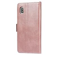 for Samsung Galaxy A21 5G Case [Compatible magsafe] with Card Holder, Detachable Wallet Case with RFID Blocking for Women Men, Durable Kickstand Shockproof Case (Pink)