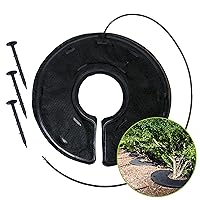 Raindrip RW16RE RootWise 360° Precision Plant Watering Pad for Plant & Tree Irrigation, 16 in. Watering Mat with Built-in Drip Tubing & Emitters,Watering Ring Connects to Drip Irrigation Systems,Black