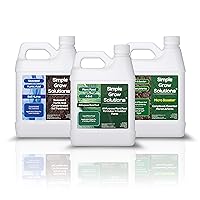 Soil Hume Seaweed Humic Acid 32 Ounce + 4-6-8 All Purpose Plant Food 32 Ounce + Micro Booster Chelated Micronutrients 32 Ounce - Indoor Plant & Outdoor Garden Bundle - Simple Grow Solutions
