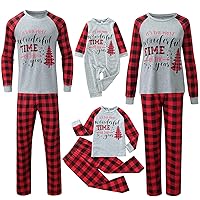 Christmas Pajamas for Family Comfy 2 Piece Pjs Set Long sleeve Floral Xmas Sleepwear Sets Funny 2023 Xmas Gifts