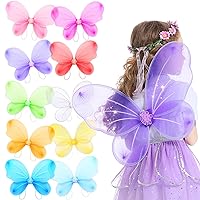 Jeowoqao Girls Wings Fairy Wings, Kids Butterfly Wings Little Girls Wings Costume for Birthday Party Halloween Dress up