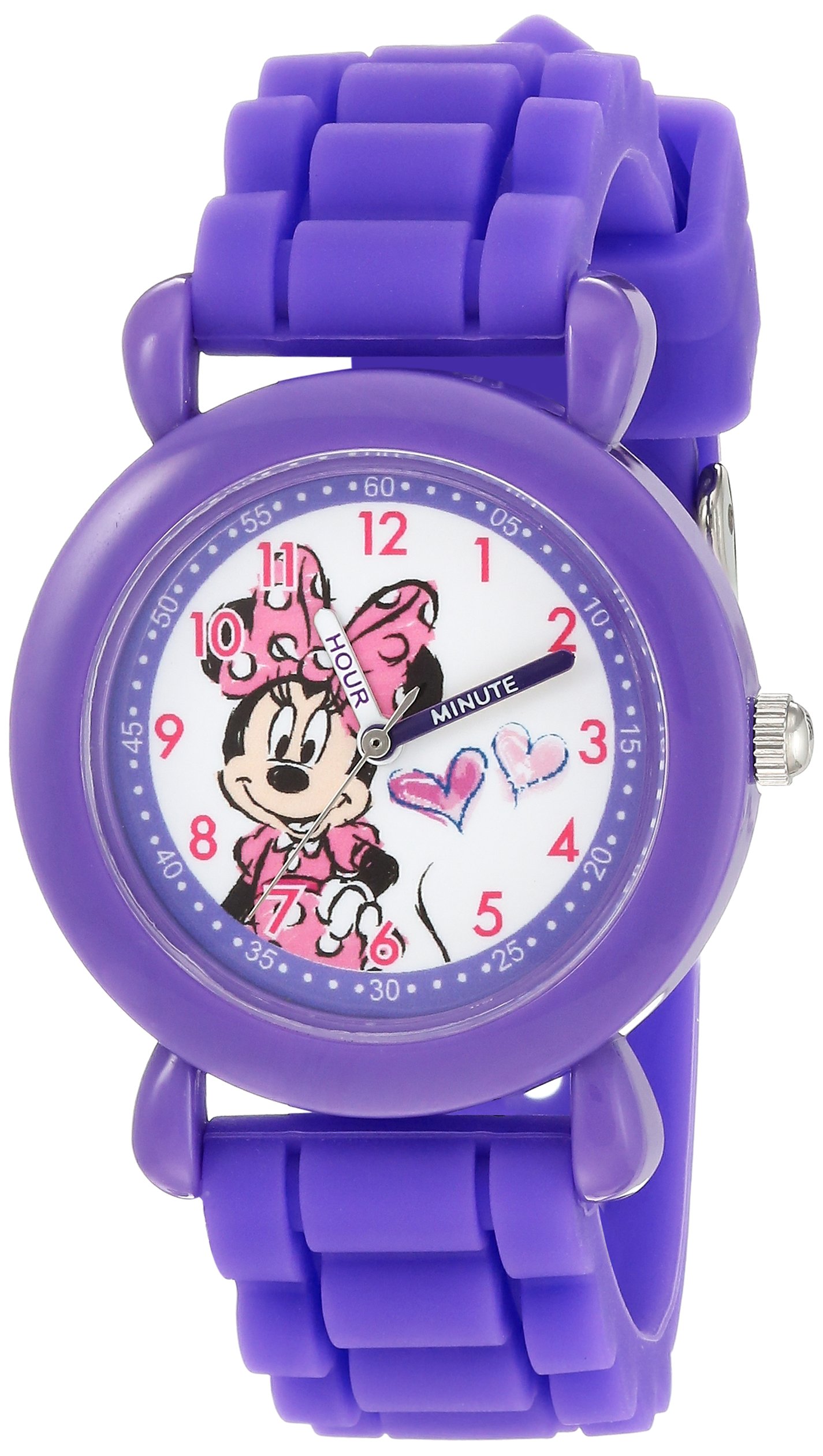 Disney Minnie Mouse Kids' WDS000137 Minnie Mouse Analog Display Analog Quartz Purple Watch