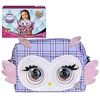 Purse Pets, Print Perfect Hoot Couture Owl, Interactive Pet Toy & Crossbody Kids Purse, over 30 Sounds & Reactions, Girls Shoulder Bag, Tween Gifts