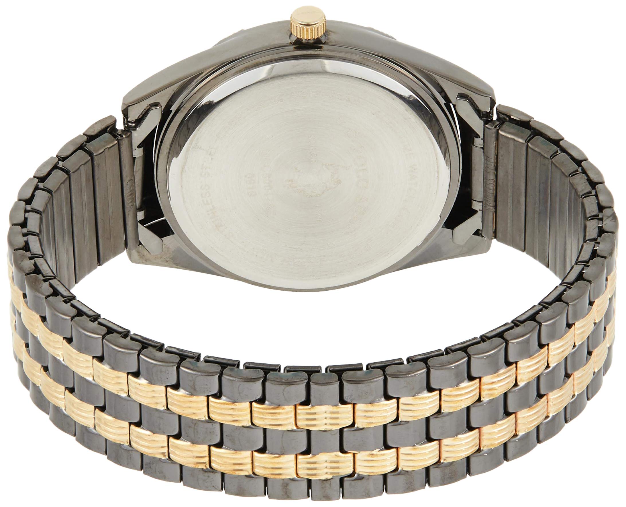 U.S. Polo Assn. Classic Men's USC80047 Two-Tone Watch Black-Dial Watch