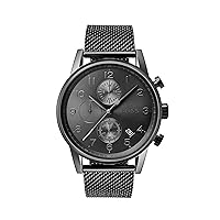 BOSS Chronograph Quartz Watch for Men with Grey Stainless Steel Mesh Bracelet - 1513674