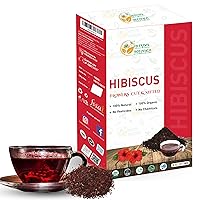 Organic Hibiscus Flowers Loose Cut And Sifted For Herbal Tea Caffeine Free Tea | Gluten Free, Non GMO, Non Irradiated, Keto Friendly | Resealable Kraft BPA-Free Bag 1/2 Lb / 8 oz