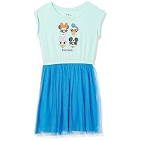 Amazon Essentials Disney | Marvel | Star Wars | Frozen | Princess Girls' Knit Short-Sleeve Tutu Dresses (Previously Spotted Zebra), Minnie Squad, X-Large