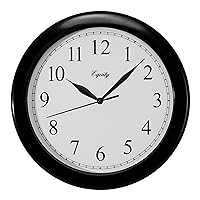 Equity by La Crosse 25203 10 Inch Clock, Black, Pack of 1