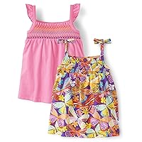 The Children's Place Baby Boys' Playwear Sets, Pink/Butterflies, 3-6 Months