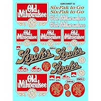 GOODYS - Bell Sticker Gang Sheet 33-1/10 Scale White Vinyl R/C Model Decal Sticker Sheet Radio Control Lexan Body - Decorate Your R/c Cars, Boats, Trucks Along with Any Other Scale Model Kit.