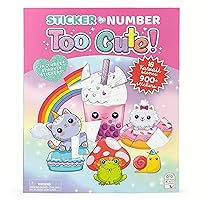 Too Cute! A Sticker by Number Kids Activity Book for Kids: Kawaii-Inspired Stickers, Pull-Out Pages and 900 Stickers