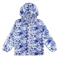 ESTAMICO Boys Windbreaker Jacket Fashion Hoodies Outwear Coat Waterproof Zipper Raincoat, 4T-12