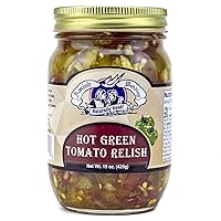 Amish Wedding Hot Green Tomato Relish 15 Ounces (Pack of 2)