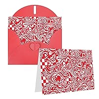 red white Printed Greeting Card Internal Blank Folded Cards 6Ã—4 Inches Funny Birthday Cards Thank You Card With Colorful Envelopes For All Occasions