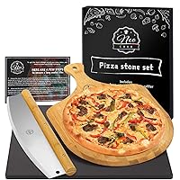 Details about   Ceramic Pizza Baking Stone 13" for grill oven Thermal Shock Resistance Cutter 
