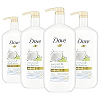 Dove Ultra Care Shampoo Coconut & Hydration, Pack of 4, For Dry Hair Shampoo with Oil Blend of Coconut, Jojoba & Sweet Almond 31 oz