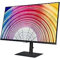 SAMSUNG 32 Inches S60A Series QHD (2560x1440) Computer Monitor, 75Hz, HDMI, Display Port, HDR10 (1 Billion Colors), Height Adjustable Stand, TUV-Certified Intelligent Eye Care (LS32A600NWNXGO)