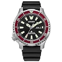 Men's Promaster Sea Automatic Polyurethane Strap Watch, 3- Hand Date and Date, Rotating Bezel, Anti-reflective Sapphire Crystal, Luminous Hands and Markers